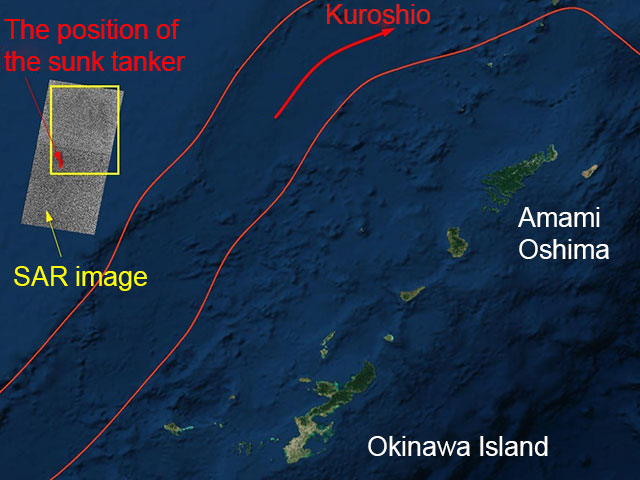 Tanker oil spill in the East China Sea observation by ALOS-2/PALSAR-2